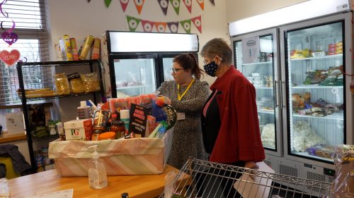 Jane Hutt MS, Minister for Social Justice visits the Dusty Forge